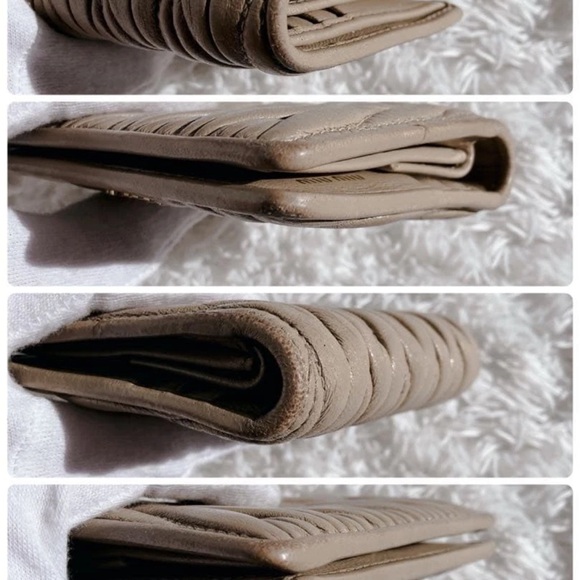 Miu Miu Taupe Quilted Wallet - Picture 5 of 10